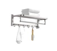 Rateras de Toallas, Soporte de Toalla de Toalla para la Toalla de baño Toalla Toalla de Toalla de Acero Inoxidable Soporte de Toalla de baño para baño Plegado de Toalla Doble Toalla montada en la