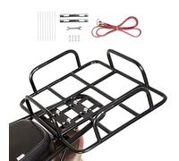 Ratería de Carga Trasera - Rejilla Trasera de Bicicleta Ajustable de Metal | Marco Trasero de Bicicleta Impermeable | Cesta multipropósito para Comida para Llevar, Entrega, Montaje rápido