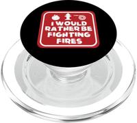 Rather Be Fighting Fires Bombero Línea Roja Delgada PopSockets PopGrip para MagSafe