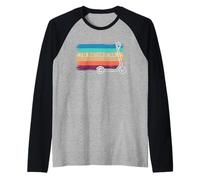 Rather Be Scootering Vintage Retro Eléctrico E-Scooter Divertido Camiseta Manga Raglan