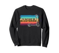 Rather Be Scootering Vintage Retro Eléctrico E-Scooter Divertido Sudadera