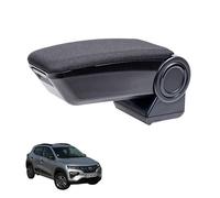 RATI ARMSTER 3 Reposabrazos compatible con DACIA SPRING 2021-2024 [negro,tela] Apoyabrazos central reequipable con compartimento portaobjetos