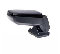 rati Armster - Reposabrazos Coche, Apoyabrazos Central, Compatible con Lada Kalina 2006-2018, Compartimento Portaobjetos, Fácil de Instalar, Máxima Comodidad, Plegable, Cuero Vegano, Negro