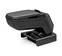 rati Armster - Reposabrazos Coche, Apoyabrazos Central, Compatible con Opel Corsa D 2006-2014, Compartimento Portaobjetos, Fácil de Instalar, Máxima Comodidad, Plegable, Cuero Vegano, Negro