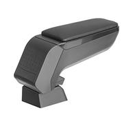 rati Armster - Reposabrazos Coche, Apoyabrazos Central, Compatible con Renault Twingo 2014, Compartimento Portaobjetos, Fácil de Instalar, Máxima Comodidad, Plegable, Cuero Vegano, Negro