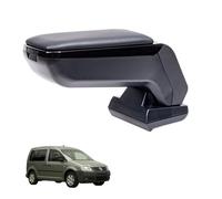 RATI ARMSTER S Reposabrazos compatible con VW CADDY 2004-2020 [negro,cuero vegano] Apoyabrazos central reequipable con compartimento portaobjetos