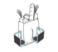 rati NOOK - Fijación de equipaje para el maletero I con velcro y almohadillas antideslizantes I Ayudante de ordenación I Ayuda de carga I Organizador I 2 pz - verde
