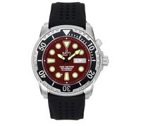 Ratio FreeDiver - Reloj de Buceo automático con Cristal de Zafiro Seguro para Helio, Resistente al Agua hasta 1000 m, para Hombre, Rojo - Nuevo diseño, Buzo