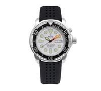 RATIO FreeDiver - Reloj de buceo automático con cristal de zafiro seguro para helio, resistente al agua hasta 1000 m, para hombre, Blanco - Nuevo diseño, Casual