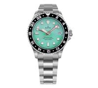 Ratio FreeDiver - Reloj de Buceo, Cristal de Zafiro, GMT, Bisel Giratorio, automático, Sumergible, 200 m, Resistente al Agua, para Hombre, Verde, Buceadores