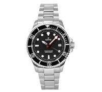 RATIO FreeDiver - Reloj de buceo de cristal de zafiro con movimiento japonés, resistente al agua hasta 200 m, Negro (mecanismo de cuarzo), Diver
