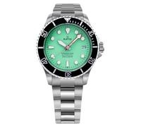 RATIO FreeDiver - Reloj de buceo de cristal de zafiro, movimiento automático japonés, resistente al agua hasta 200 m, Verde, Sumergible