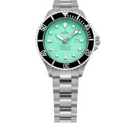 RATIO FreeDiver - Reloj de buceo para mujer, con movimiento automático japonés, resistente al agua hasta 200 m, resistente al agua, verde, pulsera