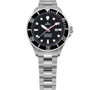 RATIO FreeDiver - Reloj de buceo para mujer, con movimiento automático japonés, resistente al agua hasta 200 m, resistente al agua, negro, pulsera
