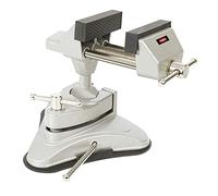 RATIO Vise de tornillo de banco giratorio 360º con base de ventosa plateada