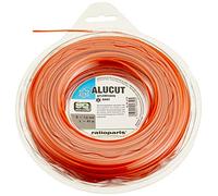 Ratioparts Hilo de Nailon 6146, 1,6 mm, Corte de Aluminio, 91 m, Hilo de Corte de 6 Cantos, Color Naranja