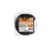 Ratioparts Nylon Hilos 2,4 mm de Aluminio Cut 15 m Hilo para recortabordes (4 Cantos Carrete, Color Negro