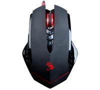 Ratón A4Tech V8M USB 3200 DPI Negro Rojo 8 Botones Memoria Gaming