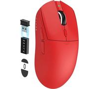 Ratón Ajazz inalámbrico 26000 DPI ultraligero 59 g 6 botones programables rojo