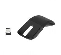 Ratón Arc inalámbrico, compatible con Microsoft Surface Arc Mouse, ratón óptico delgado y táctil negro, ratón plegable para PC y portátil