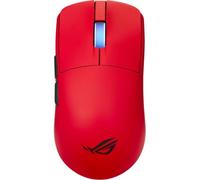 ASUS ROG Harpe II Ace - Ratón Gaming Inalámbrico óptico, 42000 DPI, sensor AimPoint Pro, rojo, ergonómico para diestros, conexión RF 2.4 GHz, Bluetooth 5.1 y USB-C, 101h autonomía