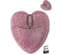 Ratón Bluetooth inalámbrico con luz LED rosa brillante, corazón de amor, silencioso, portátil, ligero, USB, óptico, inalámbrico, modo dual, para PC, portátil, tablet, Mac, MacBook Pro, regalo para