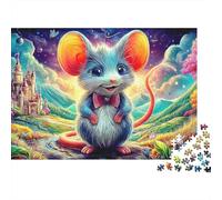 Ratón Cartero 1000 Piezas para Adultos Rompecabezas para Adultos Cachorro Durmiendo en Flores 1000 Piezas Puzzle Juegos Educativos Decoración del Hogar Puzzle Hermosa Decoración Puzzle Colorido 10
