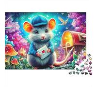 Ratón Cartero Puzzle para Adultos Puzzle de 1000 Piezas Jardín del Bosque Relajante Foco Regalo Familiar 70x50cm/1000pcs