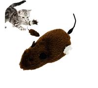 Ratón Cat Toys, Ratón Racing Mice para criar, juguete de caza de ratones de gato interior recuperable, ratón realista para gatos, Clockwork Running Toy