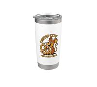 Ratón Comiendo Pretzels Funny Philadelphia Humor Center City Vaso térmico de acero inoxidable de doble pared