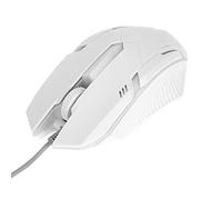 Ratón con Cable, Diseño Ergonómico Mous para Computadora Ratón USB Modo de Retroiluminación RGB Ratón con Cable para el Hogar para la Oficina (White)