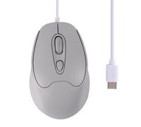 Ratón con cable, interfaz USB-C, silencioso, ligero, portátil, cómodo, ergonómico, de viaje, pequeños, ópticos, Plug and Play, ambidiestro, para laptop, tablet, PC, MacBook, smartphone, niño, niña