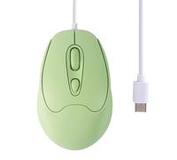 Ratón con cable, interfaz USB-C, silencioso, ligero, portátil, cómodo, ergonómico, de viaje, pequeños, ópticos, Plug and Play, ambidiestro, para laptop, tablet, PC, MacBook, smartphone, niño, niña