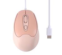 Ratón con cable, interfaz USB-C, silencioso, ligero, portátil, cómodo, ergonómico, de viaje, pequeños, ópticos, Plug and Play, ambidiestro, para laptop, tablet, PC, MacBook, smartphone, niño, niña