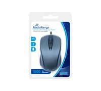 MediaRange Ratón óptico inalámbrico MROS201 1000 DPI con alfombrilla negra