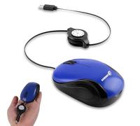 Ratón con cable tipo C retráctil portátil silencioso mini ratón óptico con cable Plug and Play con 3 botones para manos izquierda y derecha para laptop, MacBook, tablet, smartphone, niño, niña, mujer