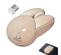 Ratón Conejo Genérico - Ratón Inalámbrico Silencioso 2.4G, Diseño Conejo Kawaii a Baterías, Compactos Coloridos con Fluido | Accesorio Tecnológico para Uso en Ordenador Portab