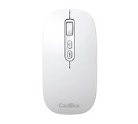 Ratón CoolBox W02-IA inalámbrico RF + Bluetooth blanco