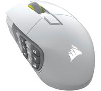 Ratón Corsair inalámbrico Scimitar ELITE WL SE. 33000 DPI 16 botones Key Slider RGB 150h batería blanco