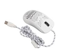 Ratón de Computadora con Cable, Programación de Tasa de Sondeo de 125 Hz, Ratón para Juegos RGB para Computadora Portátil Gamer (White)