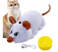 Ratón de control remoto para gatos, control remoto de simulación para entrenamiento de gatos, broma de broma, juguetes de interacción entre humanos y mascotas para reducir el aburrimiento para patio,
