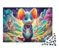 Ratón de Cuento fantasía Papel Puzzle 1000 Piezas Adultos Educativo Dibujo Animado Animal Puzzle Decoración Pared Alivio 38x26cm/1000pcs