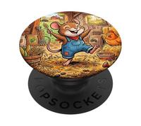 Ratón de Granja Feliz PopSockets PopGrip Adhesivo