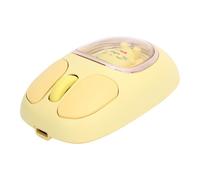 Ratón de Juego Inalámbrico, Mode Tri 2.4G Bluetooth 3.0 5.0 Ratón de Computadora Recargable con Tecla Rápida en Silencio, Ahorro de Energía, Luz de Fondo RGB, Ergonómica (Yellow)