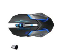 Ratón de juego inalámbrico: ratones USB inalámbricos recargables, ergonómicos PC | Respiración LED Light Up Perifheral, un dispositivo de alto rendimiento con 6 botones silenciosos para portáti