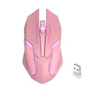 Ratón de ordenador - PC Play, inalámbrico recargable con iluminación LED | Ratón ergonómico silencioso para GO Comfort, Plug & Play para PC, ordenador portátil, computadoras,
