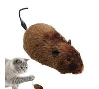 Ratón de peluche - Gato mecánico compañero de juegos, roedor interactivo rodante, actividad de juego de persecución con peluche, divertido dispositivo de entretenimiento para mascotas