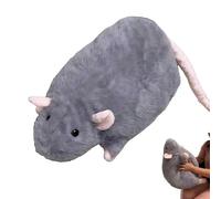 Ratón de peluche gigante, ratón de peluche, juguete ratón gordito extra grueso, juguete de peluche ratón gris súper suave y regordete, adolescentes y adultos, almohada animal (Gris,90cm/35.4in)