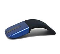 Ratón de viaje Bluetooth Arc Touch, plegable, delgado y portátil, mini ratón óptico inalámbrico plegable para ordenador portátil Microsoft, portátil, tablet, negro y azul