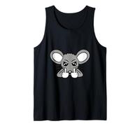 Ratón Dedo Medio Mal Frustrado Niño Enojado Mal Travieso Camiseta sin Mangas